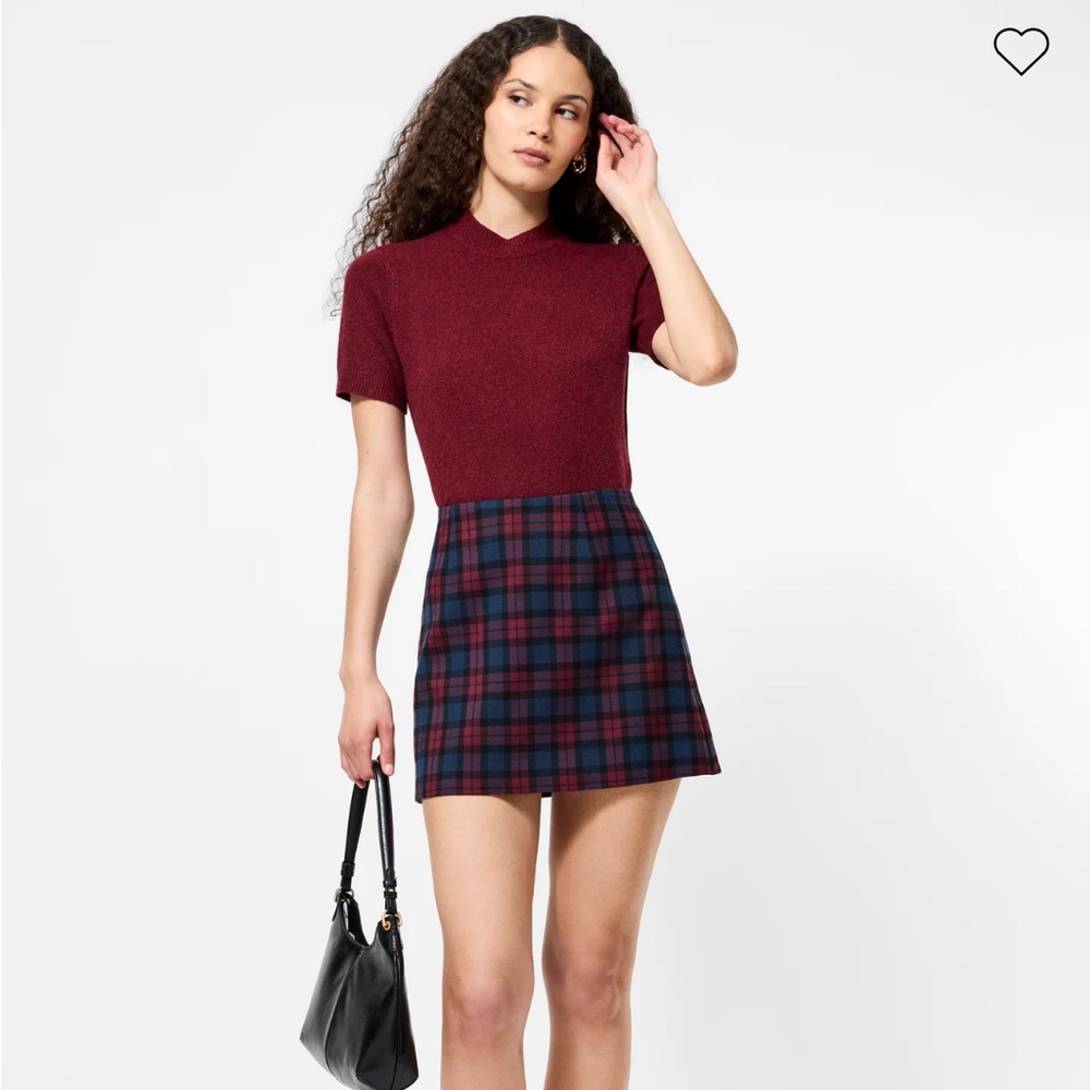 French Connection Melba Plaid Suiting Mini Skirt